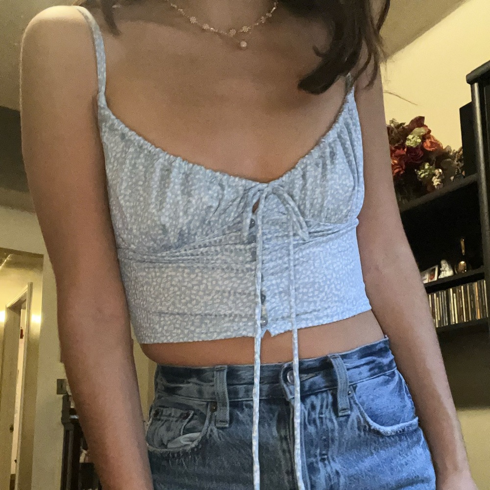 Blue crop top from urban outfitters
